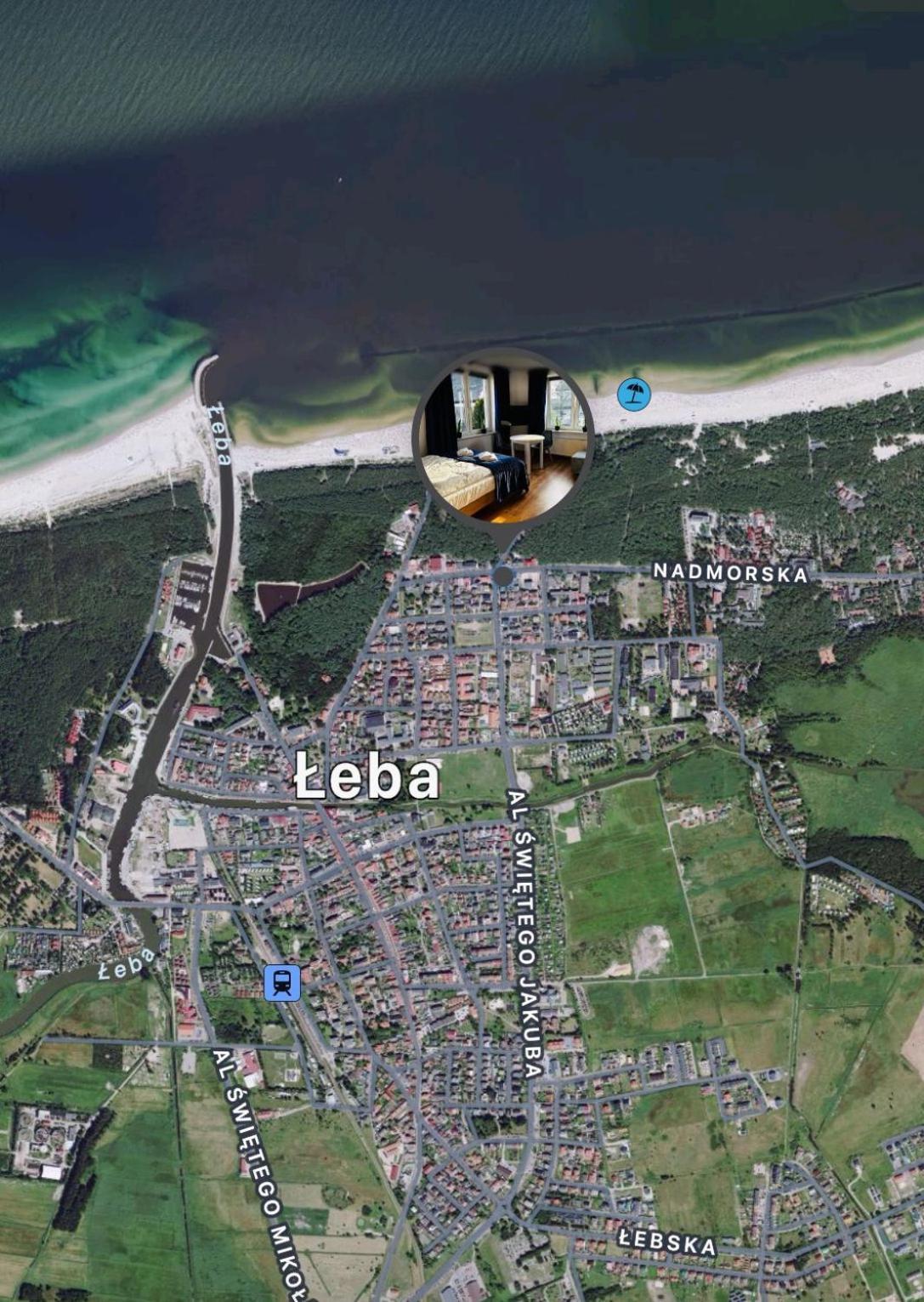 Pokoje Goscinne Nad Morzem Łeba Exteriör bild